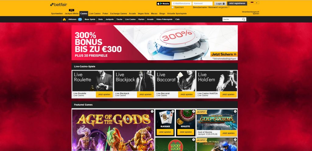 Betfair Casino DE